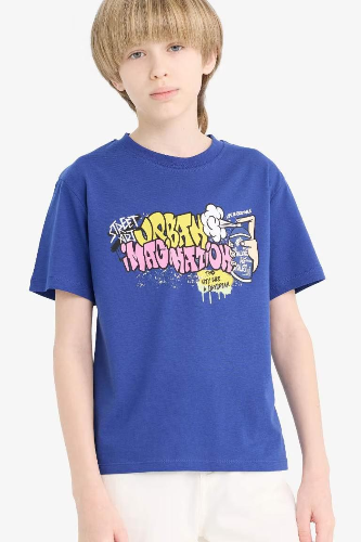 Resim Defacto Erkek Çocuk T-shirt E7493A8/BE778
