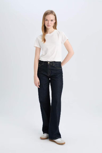 Resim Defacto Kadın Kısa Kol T-shirt C3852AX/WT32