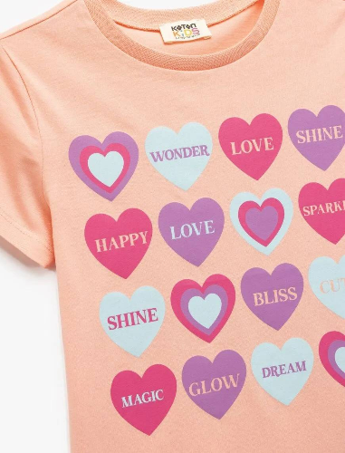 Resim Koton Kız Çocuk Kısa Kol T-shirt 5SKG10272AK