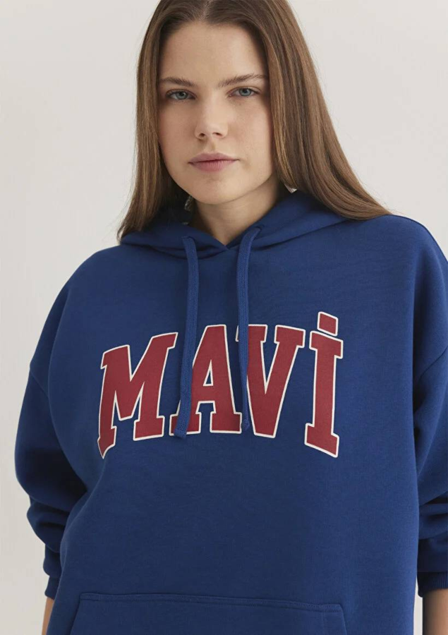 Resim M1600361-82625 Mavi Kadın Sweat