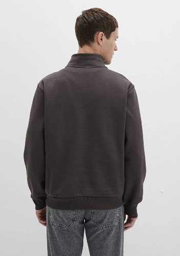 Resim Mavi Yarım Fermuarlı Erkek Sweat M0S10278-70219