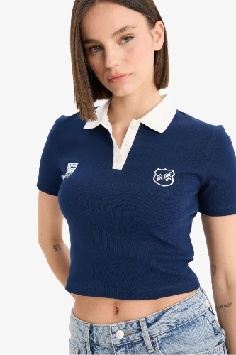 Resim Defacto Kadın T-shirt E7838AX/NV248