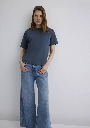Resim Mavi Regular Kadın  T-shirt M1613148-70500