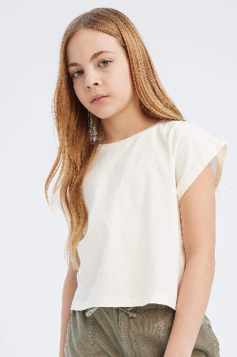 Resim Defacto Kız Çocuk Kısa Kol T-shirt C4511A8ER99