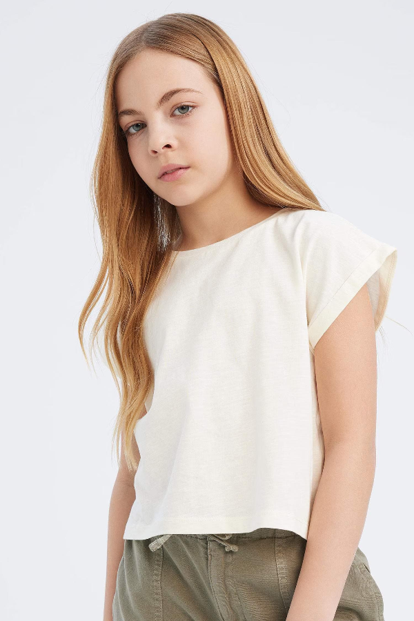 Resim Defacto Kız Çocuk Kısa Kol T-shirt C4511A8ER99