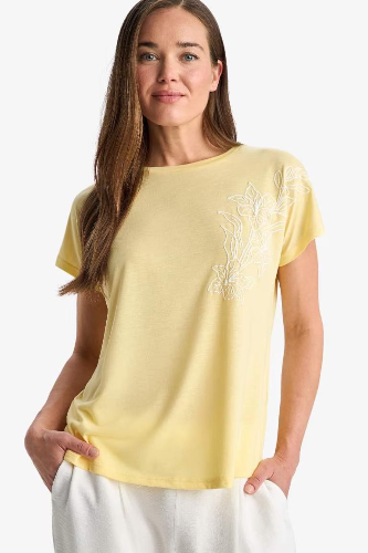 Resim Defacto Kadın T-shirt F2775AX/YL115