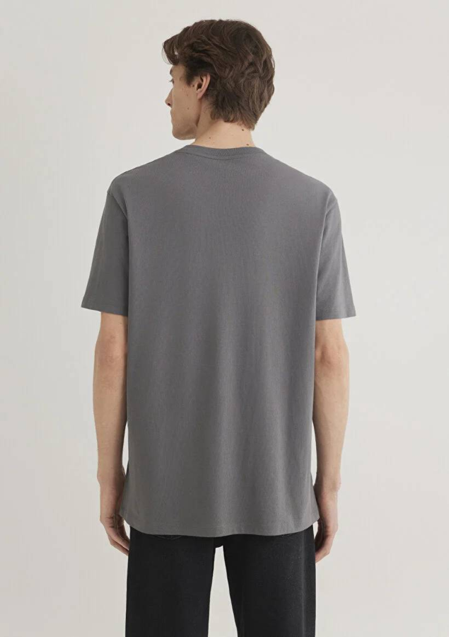 Resim Mavi Kısa Kol Erkek T-Shirt M066249-86569