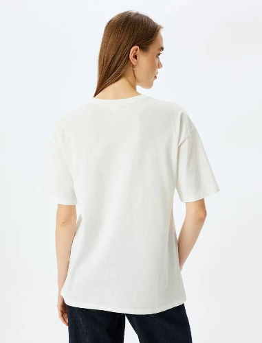 Resim Koton Kadın Kısa Kol T-shirt 5SAL10373IK