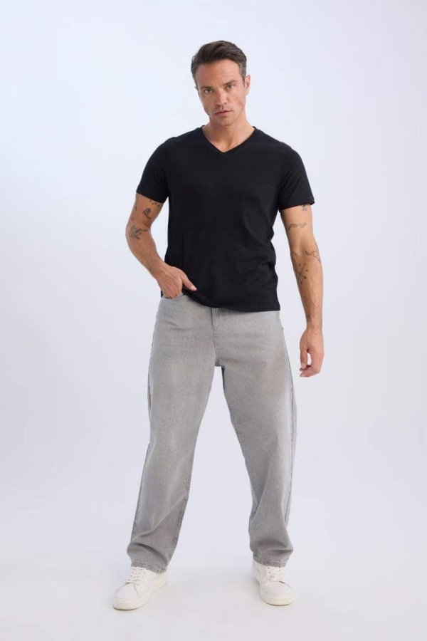 Resim Defacto Erkek  T-shirt D7938AXBK81