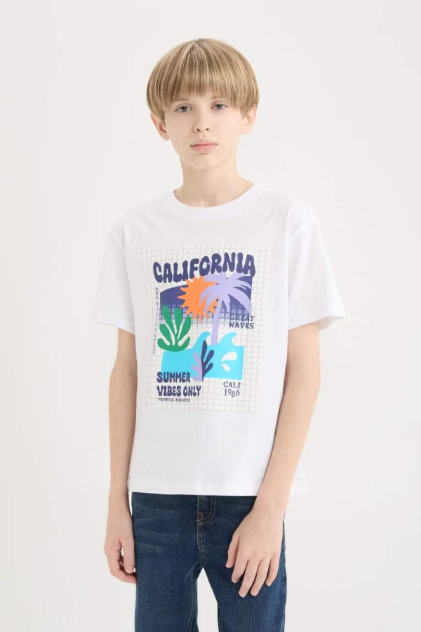Resim Defacto Erkek Çocuk Kısa Kol T-shirt E0093A8WT34
