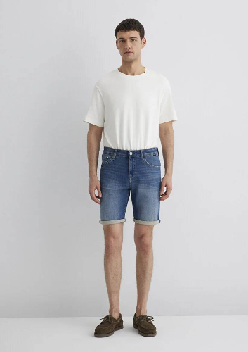 Resim Mavi Slim Straight Erkek  Denim Şort M0418490389