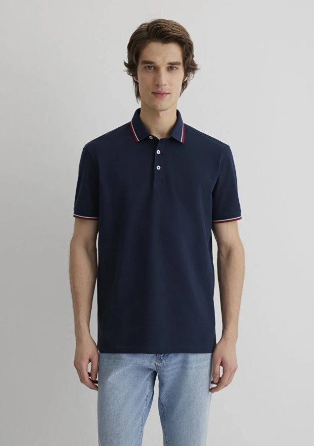 Resim Mavi Polo Erkek T-Shirt M0611938-82318