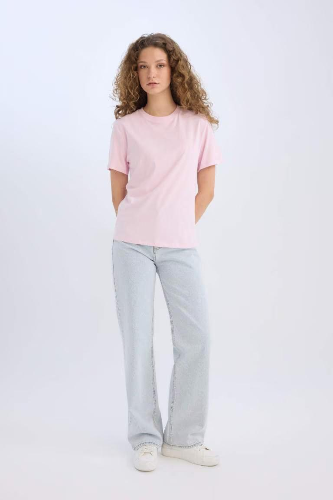 Resim Defacto Kadın Kısa Kol T-shirt D9592AX/PN633