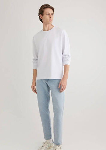 Resim Mavi Uzun Kol Erkek Sweat M0612488-620