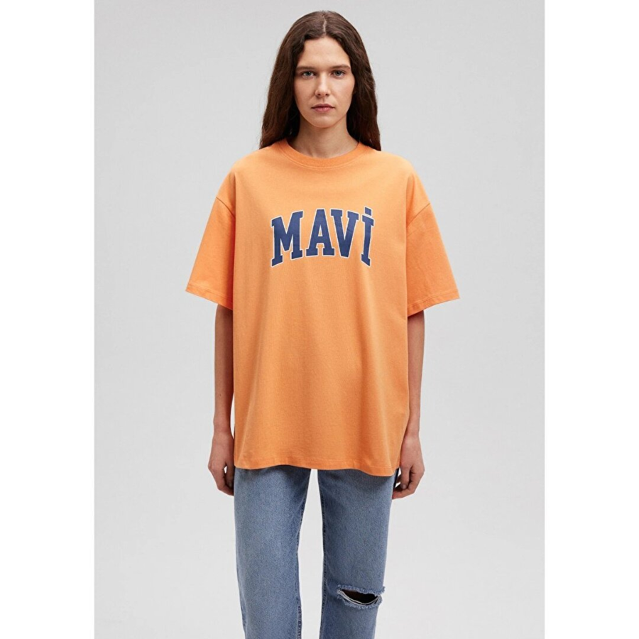 Resim Mavi Mavi Baskılı Kadın T-Shirt M1600843-71407