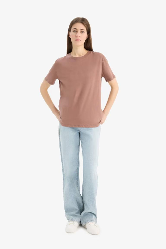 Resim Defacto Kadın Kısa Kol T-shirt W9584AZ/BN552