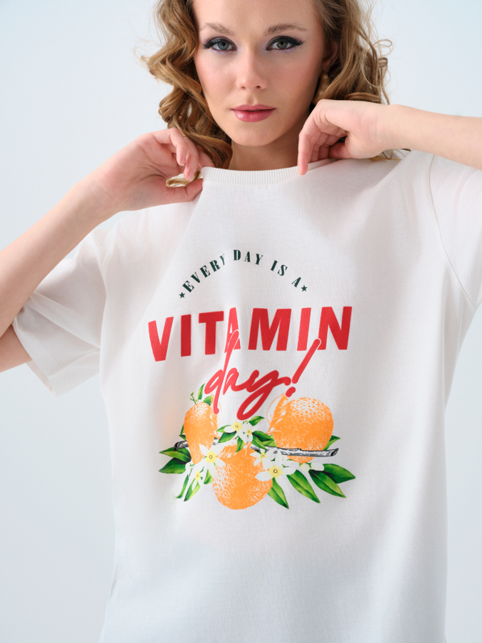 Resim Loft Kadın Oversize T-Shirt Lf2039481