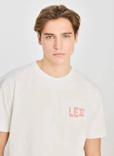Resim Lee Kısa Erkek Relaxed Fit Grafik Baskılı T-shirt LD798679923