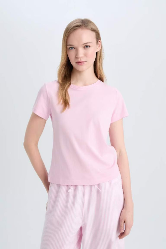 Resim Defacto Kadın Kısa Kol T-shirt C3852AX/PN614