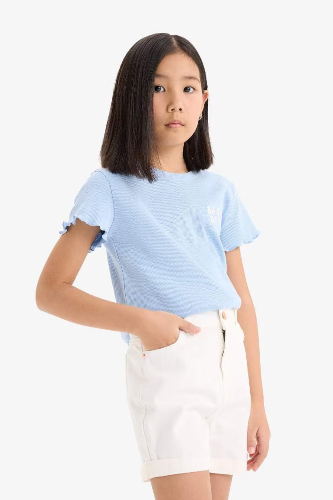 Resim Defacto Kız Çocuk Kısa Kol T-shirt D9537A8BE745
