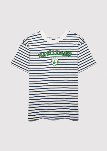 Resim Mavi Mavı League Baskılı Erkek Çocuk T-Shirt M6610264-89187