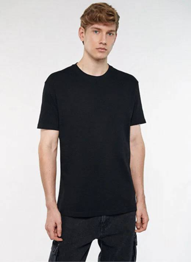 Resim Mavi Kısa Kol Erkek T-Shirt M066249-900
