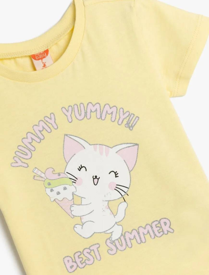 Resim Koton Kız Bebek Kısa Kol T-shirt 5SMG10024AK