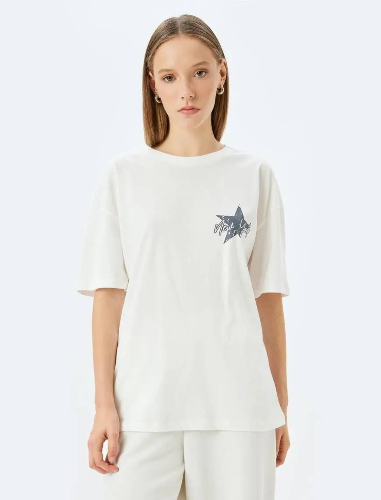 Resim Koton Kadın T-shirt 5SAL10125IK