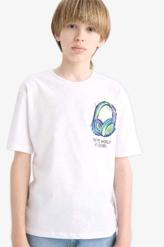 Resim Defacto Erkek Çocuk Kısa Kol T-shirt F0177A8WT34