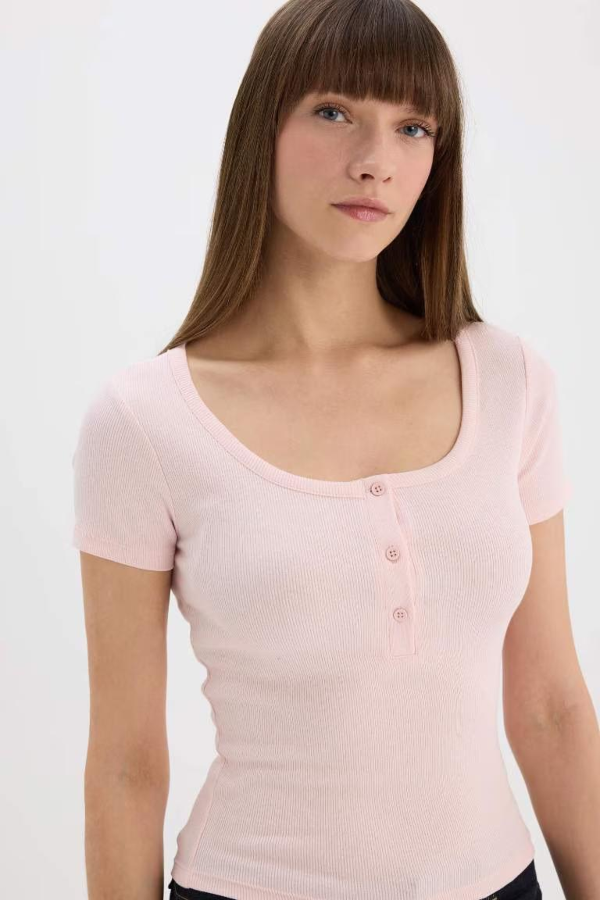 Resim Defacto Kadın T-shirt E5781AX/PN364