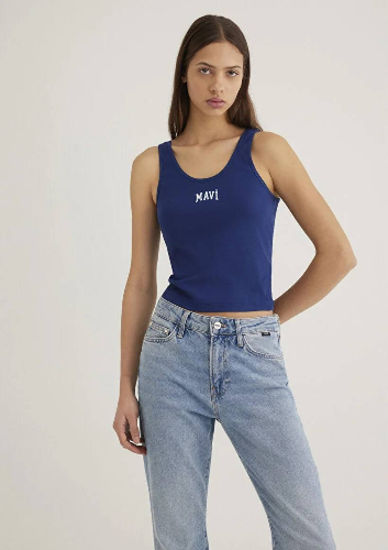 Resim Mavi Logo Kadın T-Shirt M1611899-70722