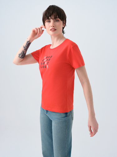 Resim Loft Kadın Regular Fit T-Shirt Lf2038544