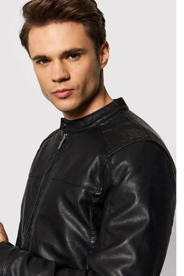Resim Only & Sons Onsmıke Pu Racer Jacket Otw Vd Noos Erkek Deri Mont Ve Ceket 22012339