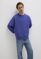 Resim Mavi Bisiklet Yaka Erkek Sweat M0S10415-70695