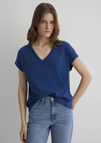 Resim Mavi Regular Kadın  T-shirt M1612380-30808