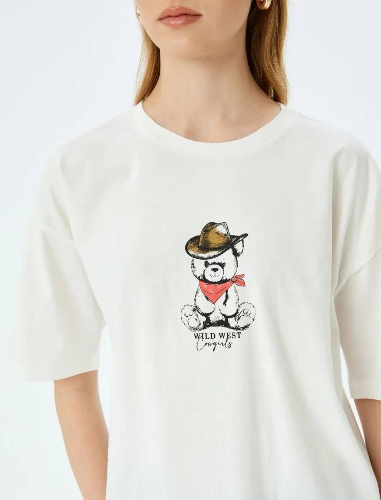 Resim Koton Kadın T-shirt 5SAL10099IK