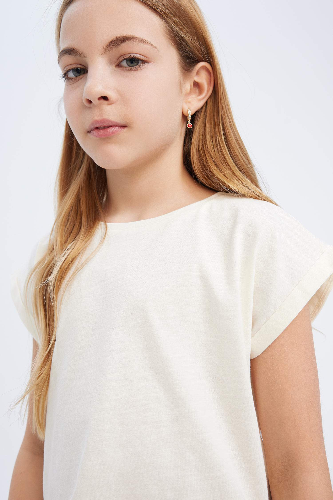 Resim Defacto Kız Çocuk Kısa Kol T-shirt C4511A8ER99