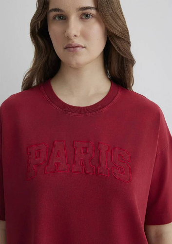 Resim Mavi Oversize Kadın  T-shirt M1613218-70464