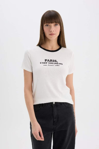 Resim Defacto Kadın T-shirt E5065AX/ER105