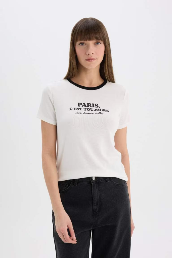 Resim Defacto Kadın T-shirt E5065AX/ER105