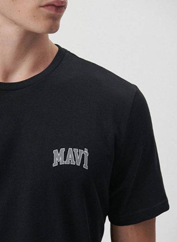 Resim Mavi Logo Erkek T-shirt M0611714-900