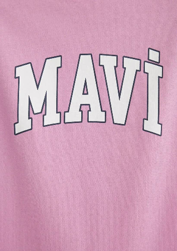 Resim Mavi Baskılı Kadın T-shirt M1600843-71032