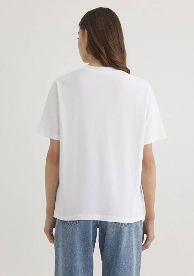 Resim Mavi Baskılı Kadın T-Shirt M1612419-620