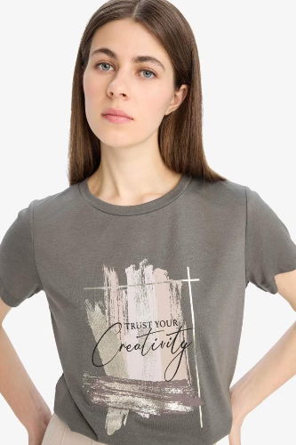 Resim Defacto Kadın T-shirt E5062AX/KH444