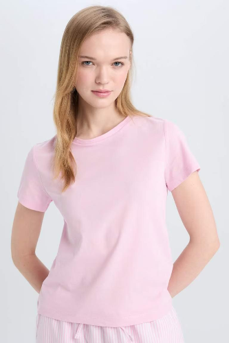 Resim Defacto Kadın Kısa Kol T-shirt C3852AX/PN614