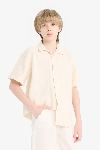 Resim Defacto Erkek Çocuk Kısa Kol Gömlek E5831A8BG33