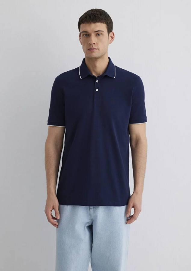 Resim Mavi Regular Erkek  T-shirt M0611902-84371