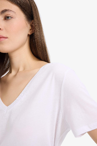 Resim Defacto Kadın Kısa Kol T-shirt W9578AZWT34