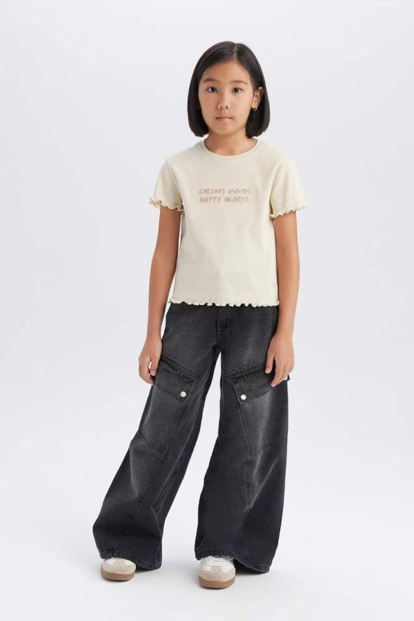 Resim Defacto Kız Çocuk  T-shirt B6689A8ER42