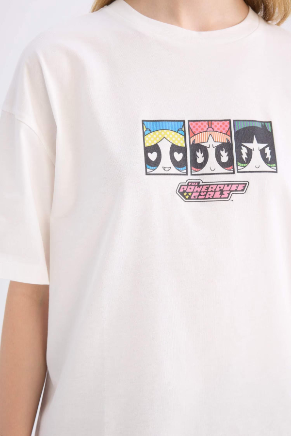 Resim Defacto Kadın Kısa Kol T-shirt D9107AXWT32